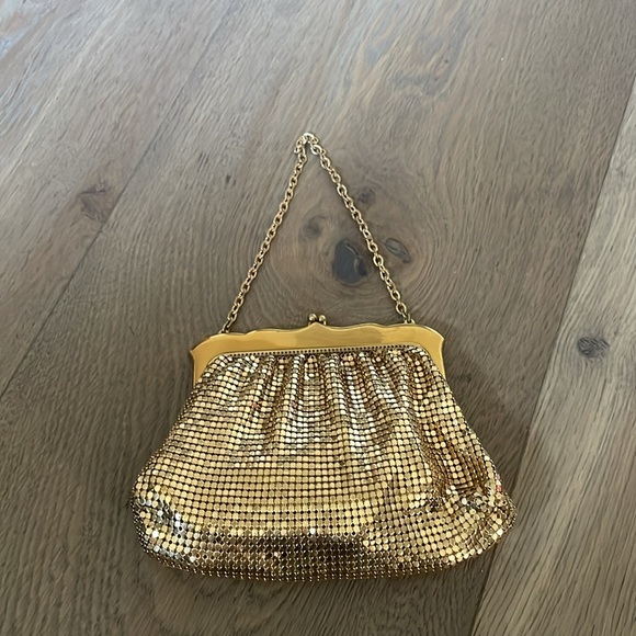 Vintage Whiting & Davis Cream Gold Metal Mesh Bag - Picture 3 of 10